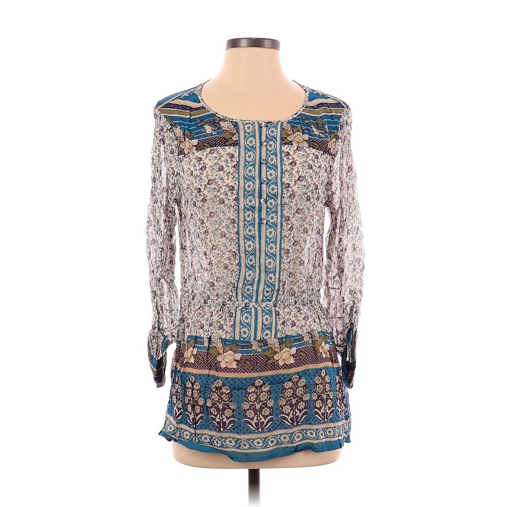 Lucky Brand Rayon Long Sleeve Women's Blouse Medium